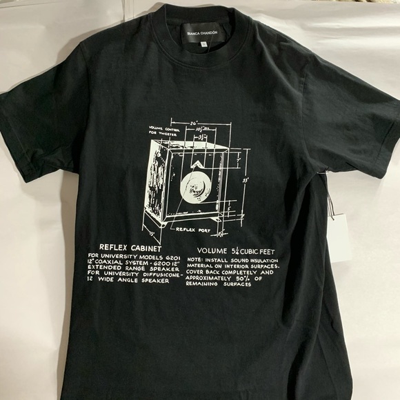 NWT Bianca Chandon 2XL black mechanic graphic tee - Picture 1 of 4